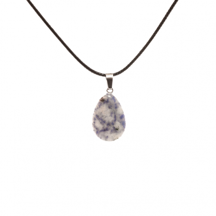 Colier cu pandantiv cu piatra semipretioasa Sodalit oval [1]