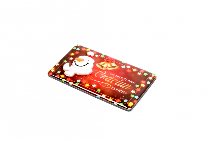 Magnet de Craciun rosu cu mesaj - Craciun Fericit ! [2]