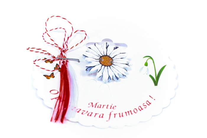 Martisor-brosa cu o margareta alba [2]