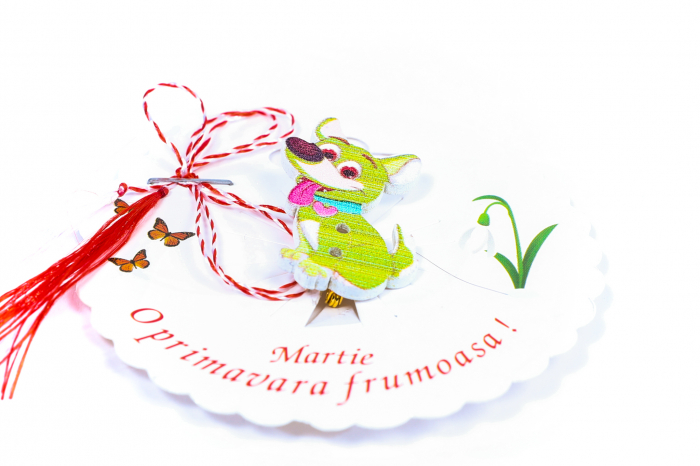 Martisor-brosa cu un catelus [2]