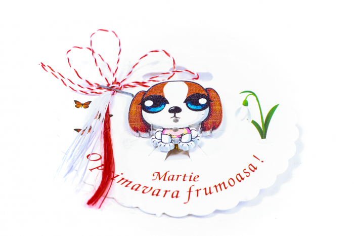 Martisor-brosa cu un catelus [2]