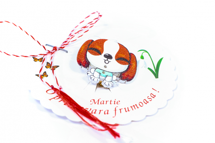 Martisor-brosa cu un catelus [2]