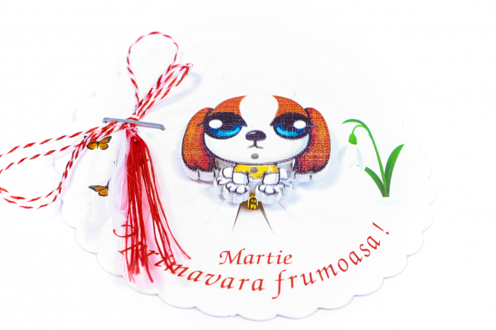 Martisor-brosa cu un catelus [2]