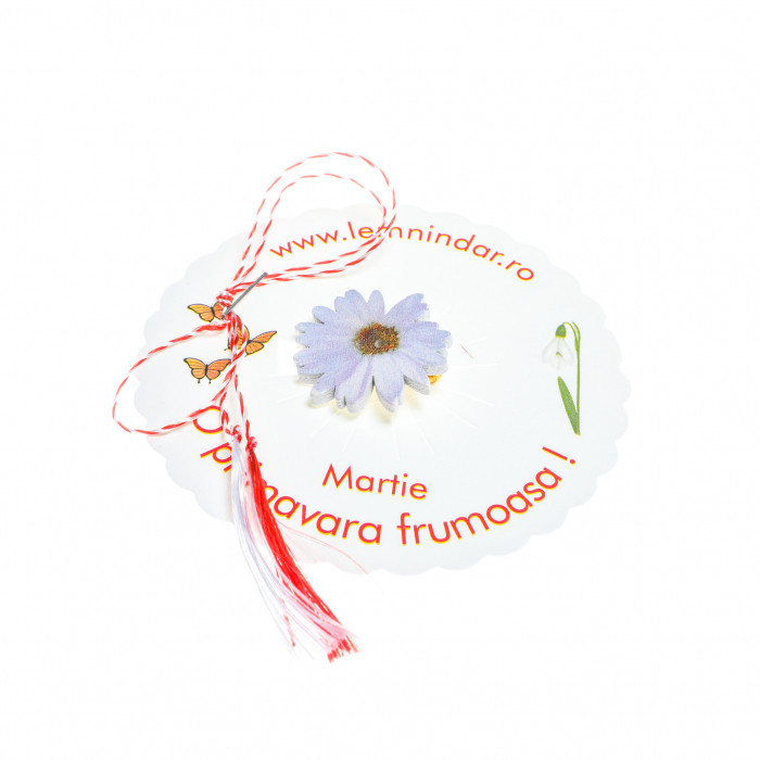 Martisor-brosa cu o margareta mov deschis [3]