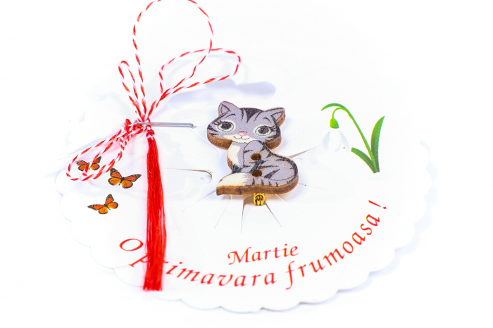 Martisor-brosa cu o pisica [2]