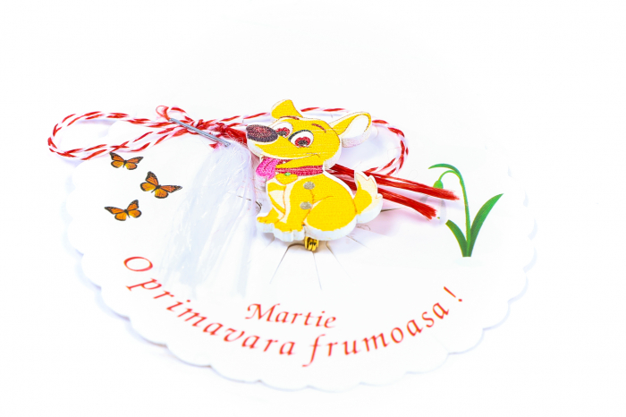 Martisor-brosa cu un catelus [2]