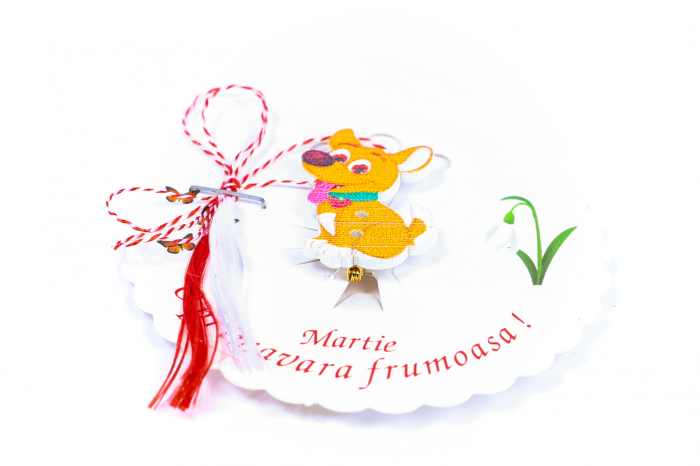 Martisor-brosa cu un catelus [2]