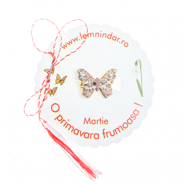 Martisor-brosa cu un fluturas model cu animal print [2]