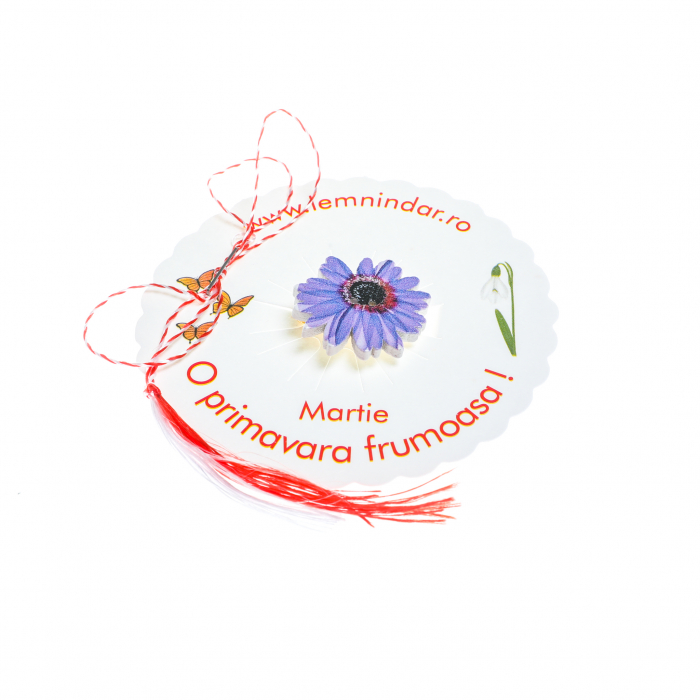 Martisor-brosa cu o margareta mov [3]