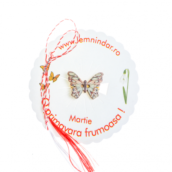 Martisor-brosa cu un fluturas cu model [3]