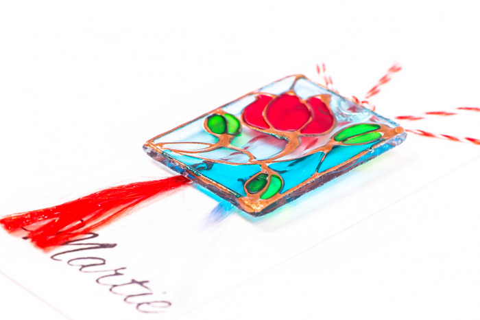 Martisor din sticla pictat manual [3]