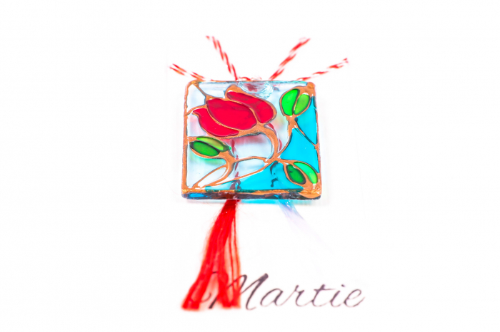 Martisor din sticla pictat manual [2]
