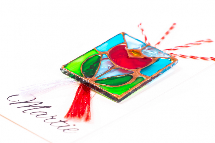 Martisor din sticla pictat manual [3]