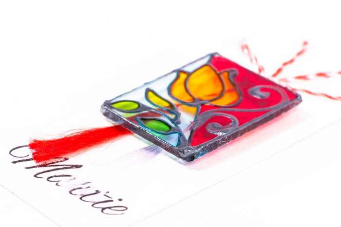 Martisor din sticla pictat manual [3]