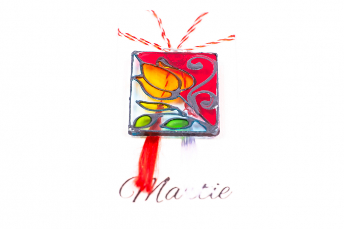 Martisor din sticla pictat manual [2]