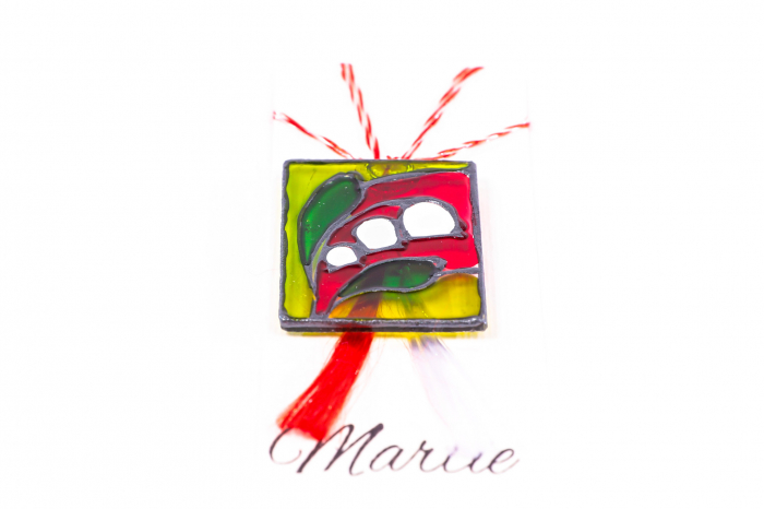 Martisor din sticla pictat manual [2]