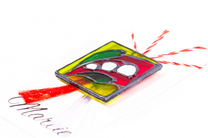 Martisor din sticla pictat manual [3]