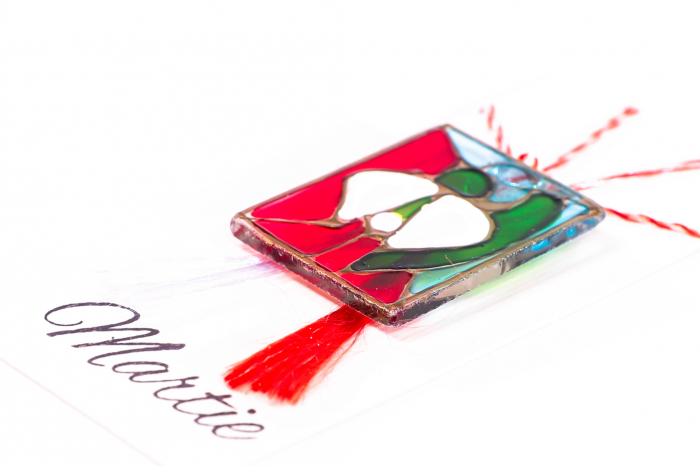 Martisor din sticla pictat manual [3]