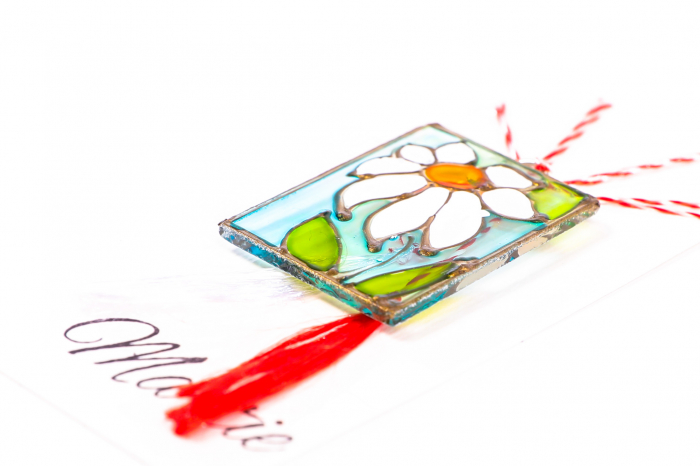 Martisor din sticla pictat manual [3]