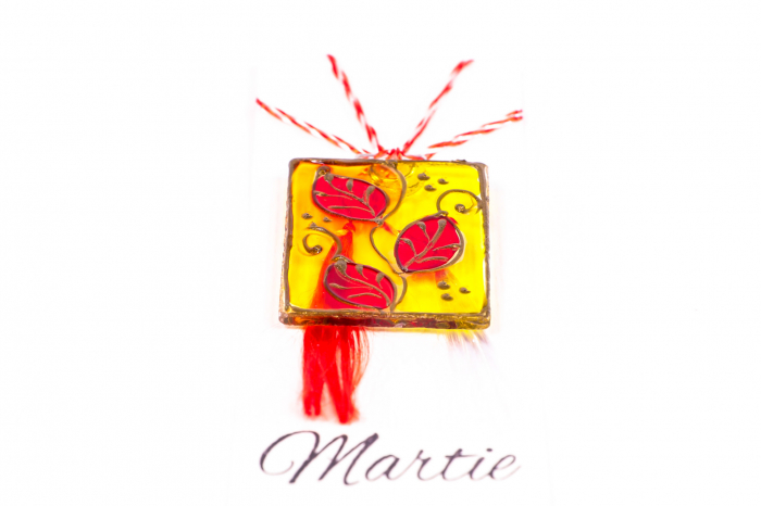 Martisor din sticla pictat manual [2]