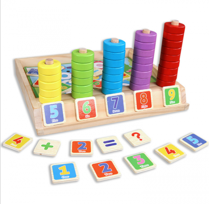 Numaratoare din lemn 3 in 1 - Joc Montessori [1]