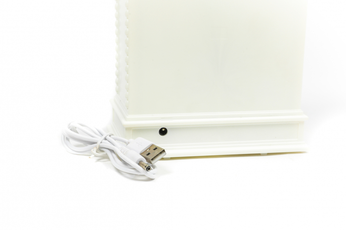 Ornament semineu care lumineaza cu sania lui Mos Craciun [5]