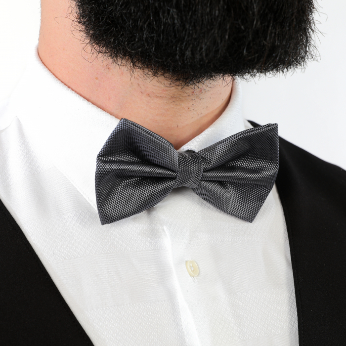 Papion gri cu butoni si batista [10]