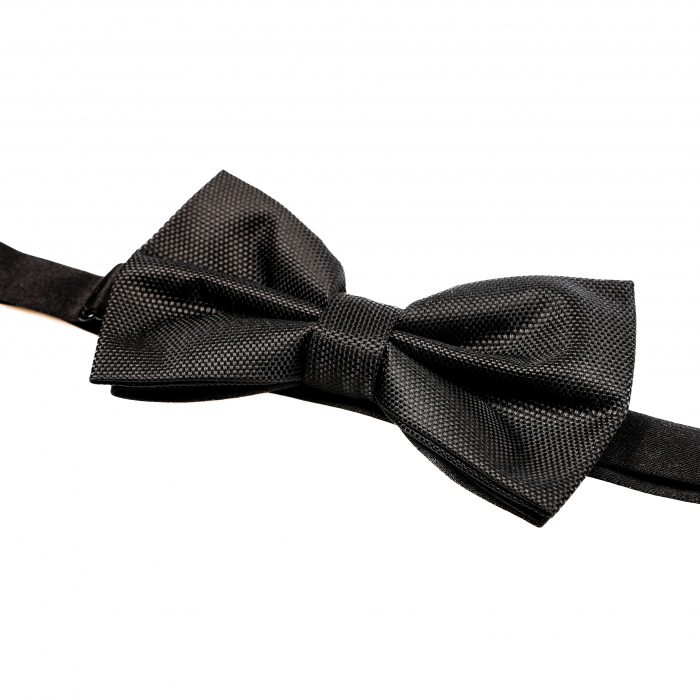 Papion negru cu butoni si batista [7]