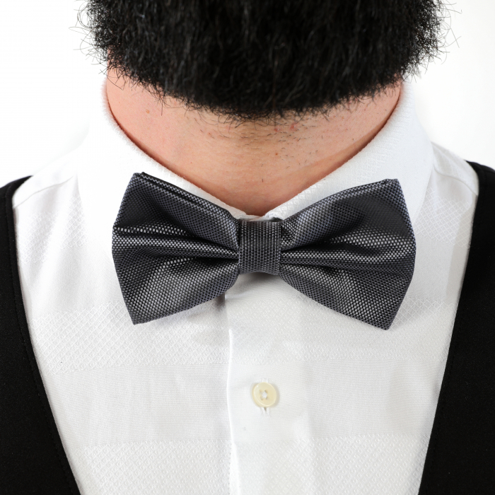 Papion gri cu butoni si batista [8]