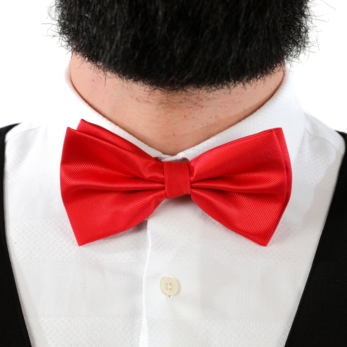 Papion rosu cu butoni si batista [8]