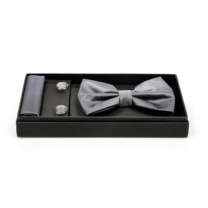 Papion gri cu butoni si batista [2]