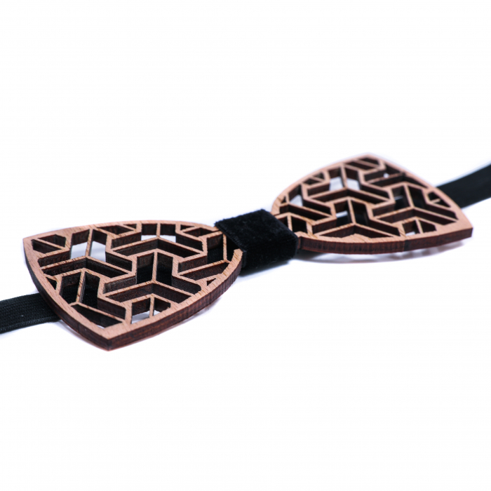 Papion din lemn model geometric - natur [3]