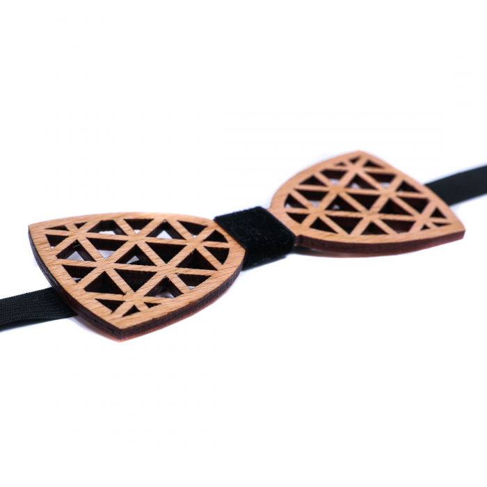 Papion din lemn model stelat - natur lacuit [3]