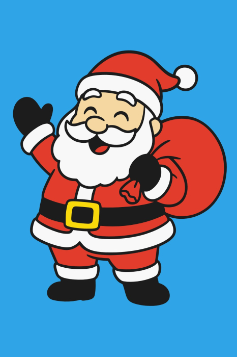 Plansa cu nisip colorat - Mos Craciun cu sac rosu [1]