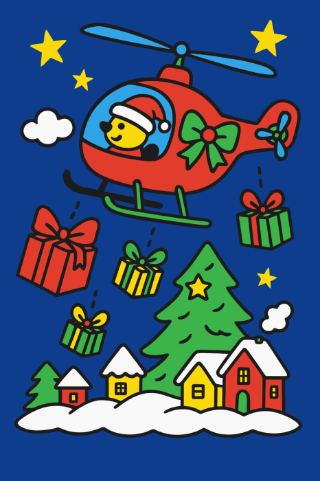 Plansa cu nisip colorat -Cu Elicopterul fermecat al Crăciunului [1]