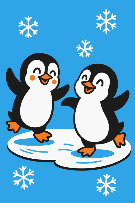 Plansa cu nisip colorat - Cu 2 punguini [1]