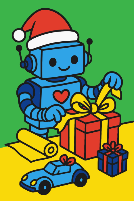 Plansa cu nisip colorat -Cu Ajutorul robotic al lui Moș Crăciun [1]