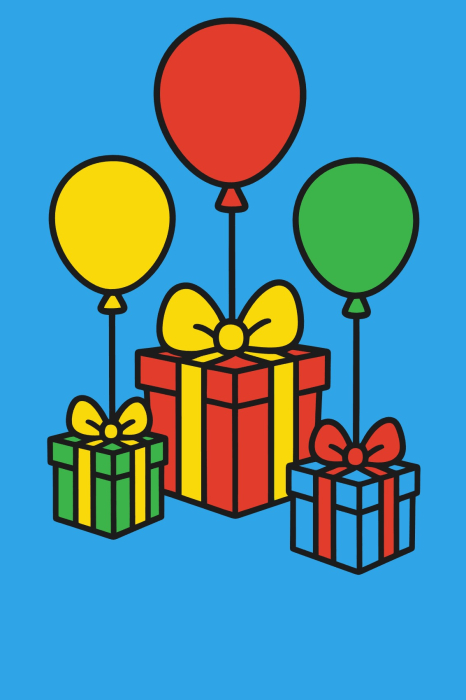 Plansa cu nisip colorat - Cu cadouri si baloane [1]