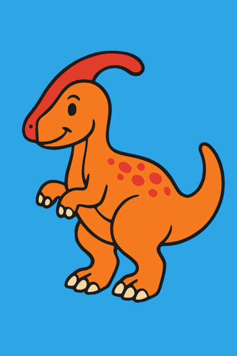 Plansa cu nisip colorat - Cu un Parasaurolophus [1]