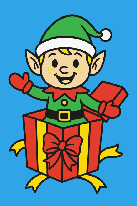 Plansa cu nisip colorat - Cu un Elf care face cu mana [1]