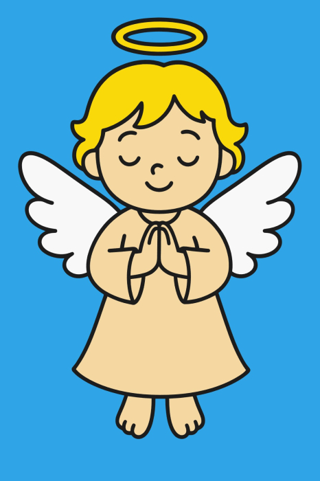 Plansa cu nisip colorat - Cu un ingeras care se roaga [1]