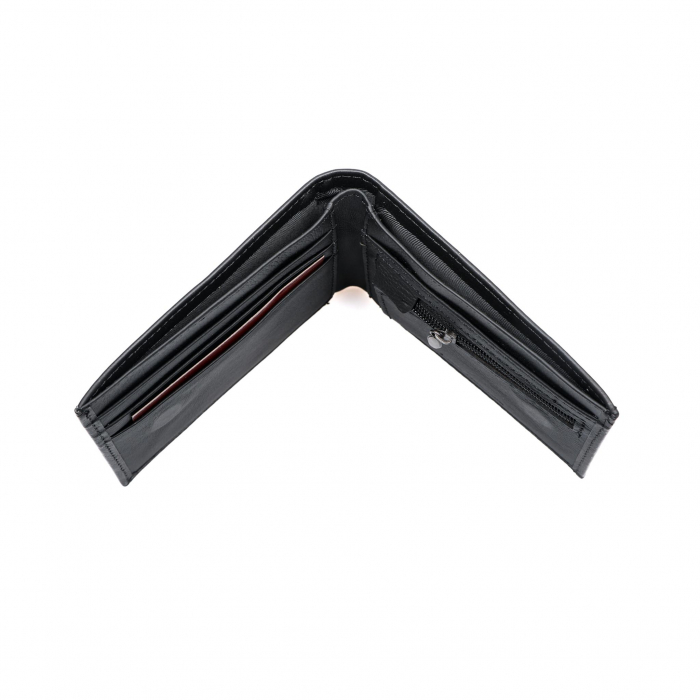 Portofel piele naturala pentru barbati cu inchidere pe magnet- negru [5]