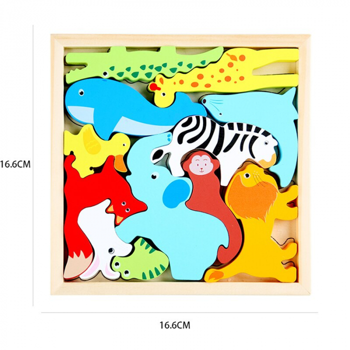 Puzzle cognitiv lemn - zoo [2]