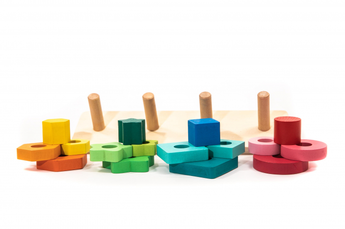 Puzzle din figuri geometrice - jucarii Montessori [3]