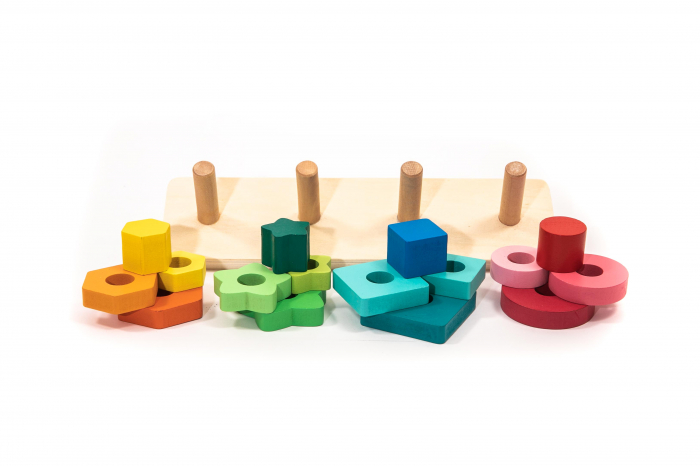 Puzzle din figuri geometrice - jucarii Montessori [2]