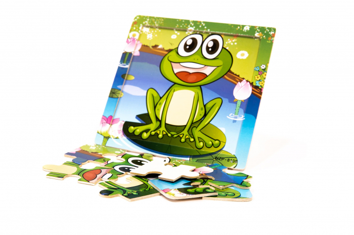 Puzzle din lemn cu animale - jucarii Montessori [2]