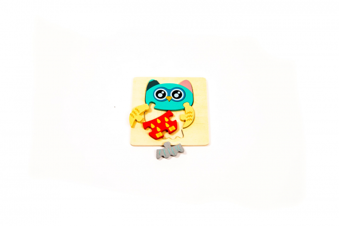 Puzzle din lemn cu animale - jucarii Montessori [3]