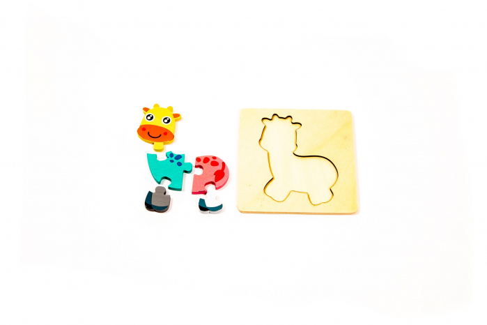 Puzzle din lemn cu animale - jucarii Montessori [2]