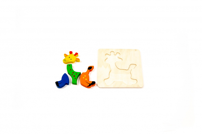Puzzle din lemn cu animale - jucarii Montessori [2]