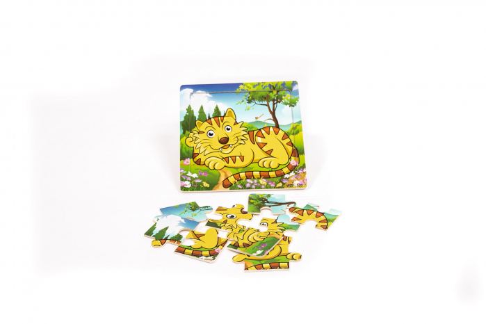 Puzzle din lemn cu animale - jucarii Montessori [2]